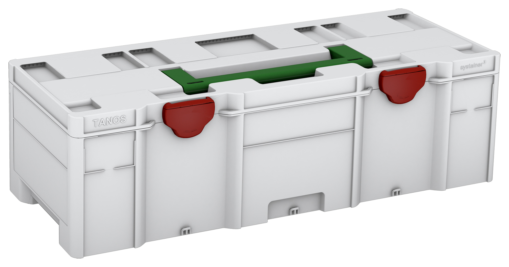 Corps Couleur: gris clair (RAL 7035) - Couleur de la poignée: vert émeraude (RAL 6001) - Couleur de la fermeture: rouge carmin (RAL 3002)