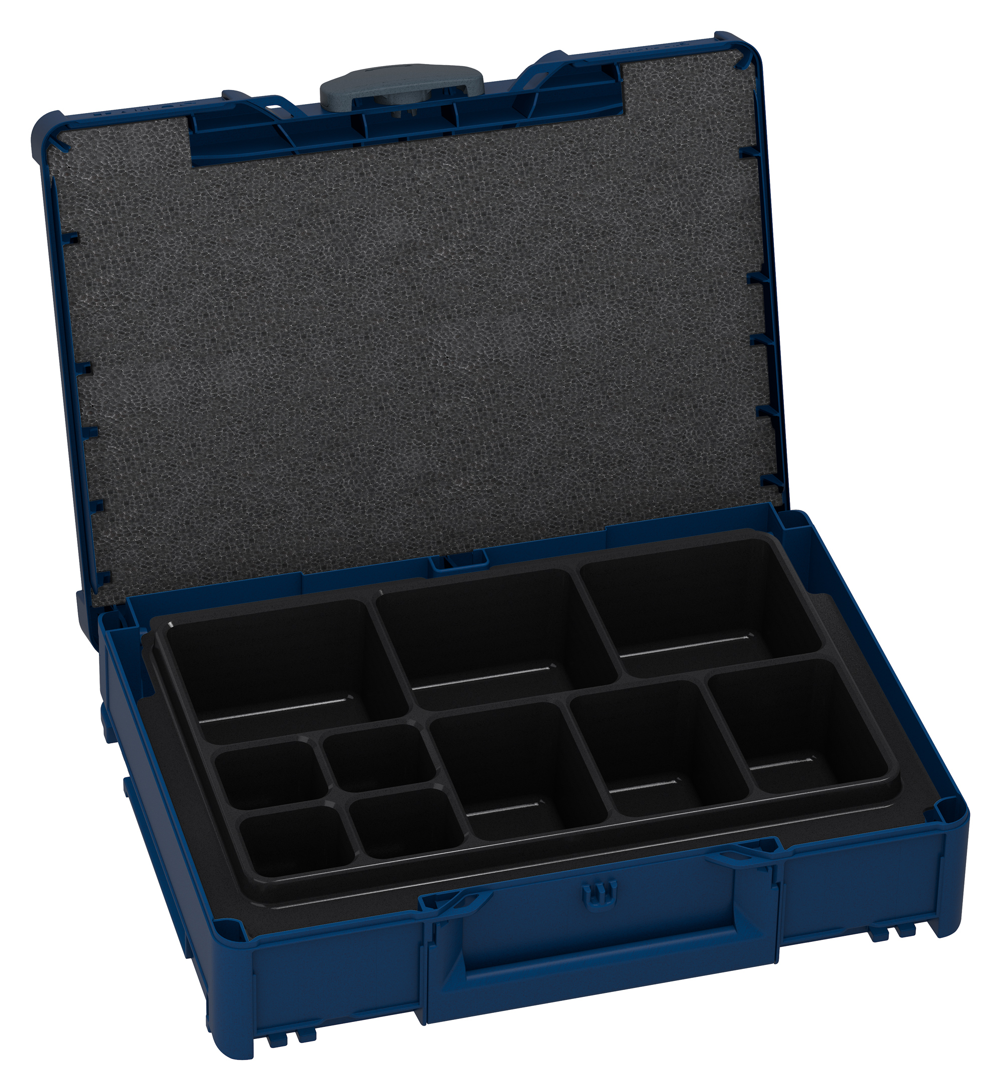 Corps Couleur: bleu saphir (RAL 5003) - Couleur de la poignée: vert signal (HKS 54 K) - Couleur de la fermeture: anthracite (RAL 7016)