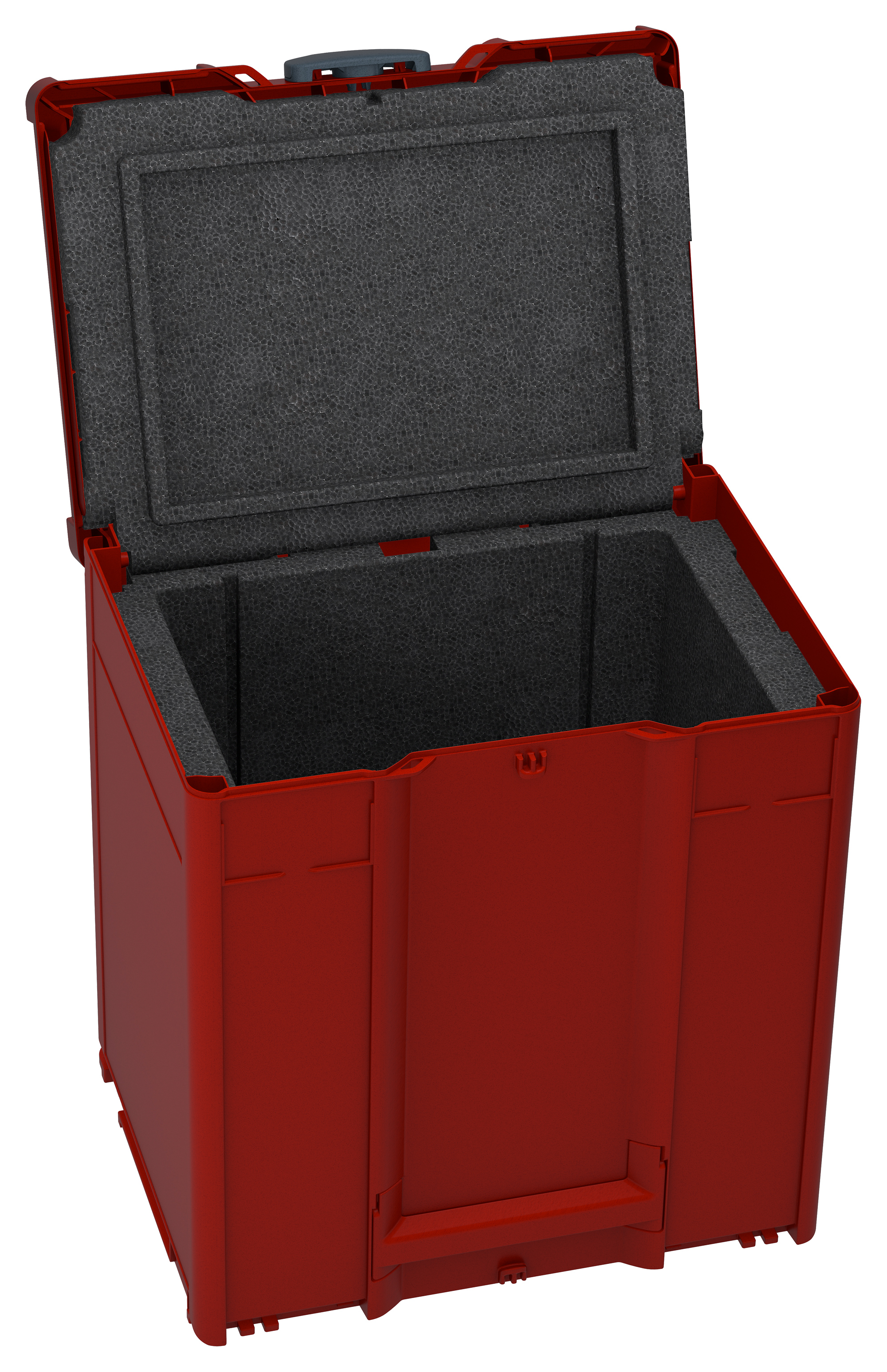 Kleur frame: Karmijnrood (RAL 3002) - Kleur handgreep: Smaragdgroen (RAL 6001) - Kleur bevestigingsmiddel: Antraciet (RAL 7016)