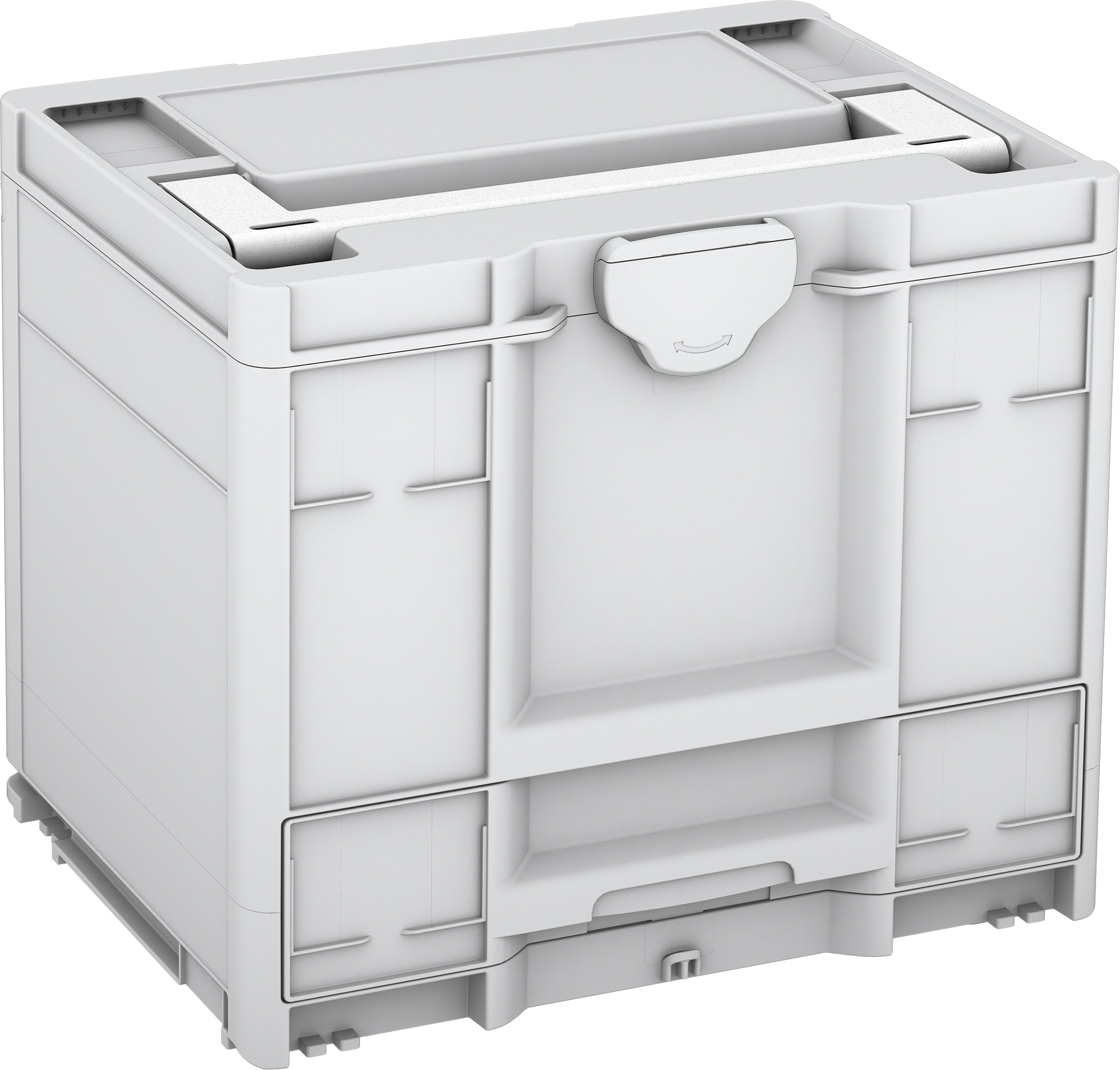 Korpus Farbe: Lichtgrau (RAL 7035) - Griff Farbe: Weiß (RAL 9016) - Verschluss Farbe:  Lichtgrau (RAL 7035)