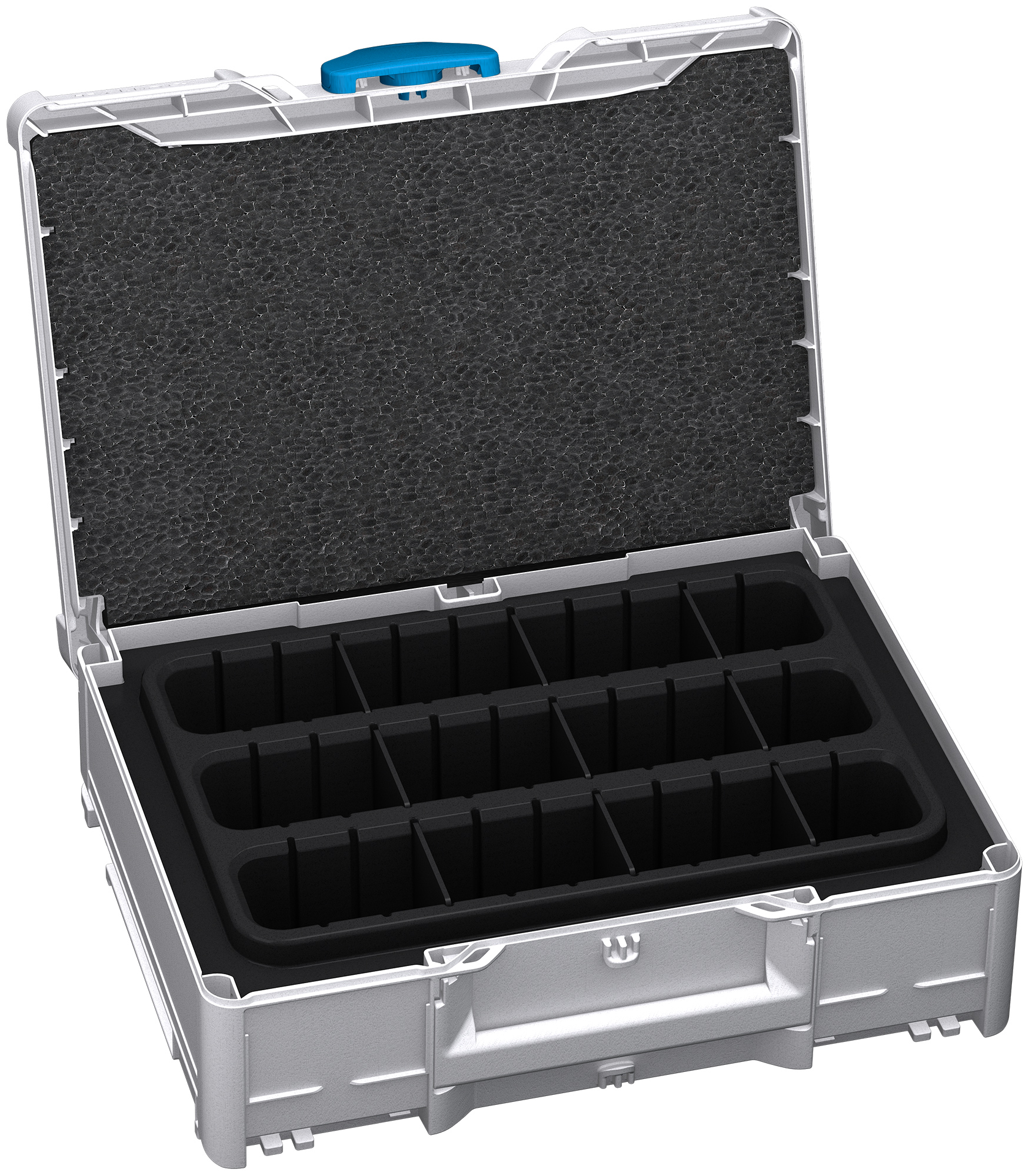 Corps Couleur: blanc (RAL 9016) - Couleur de la poignée: blanc (RAL 9016) - Couleur de la fermeture: bleu ciel (RAL 5015)