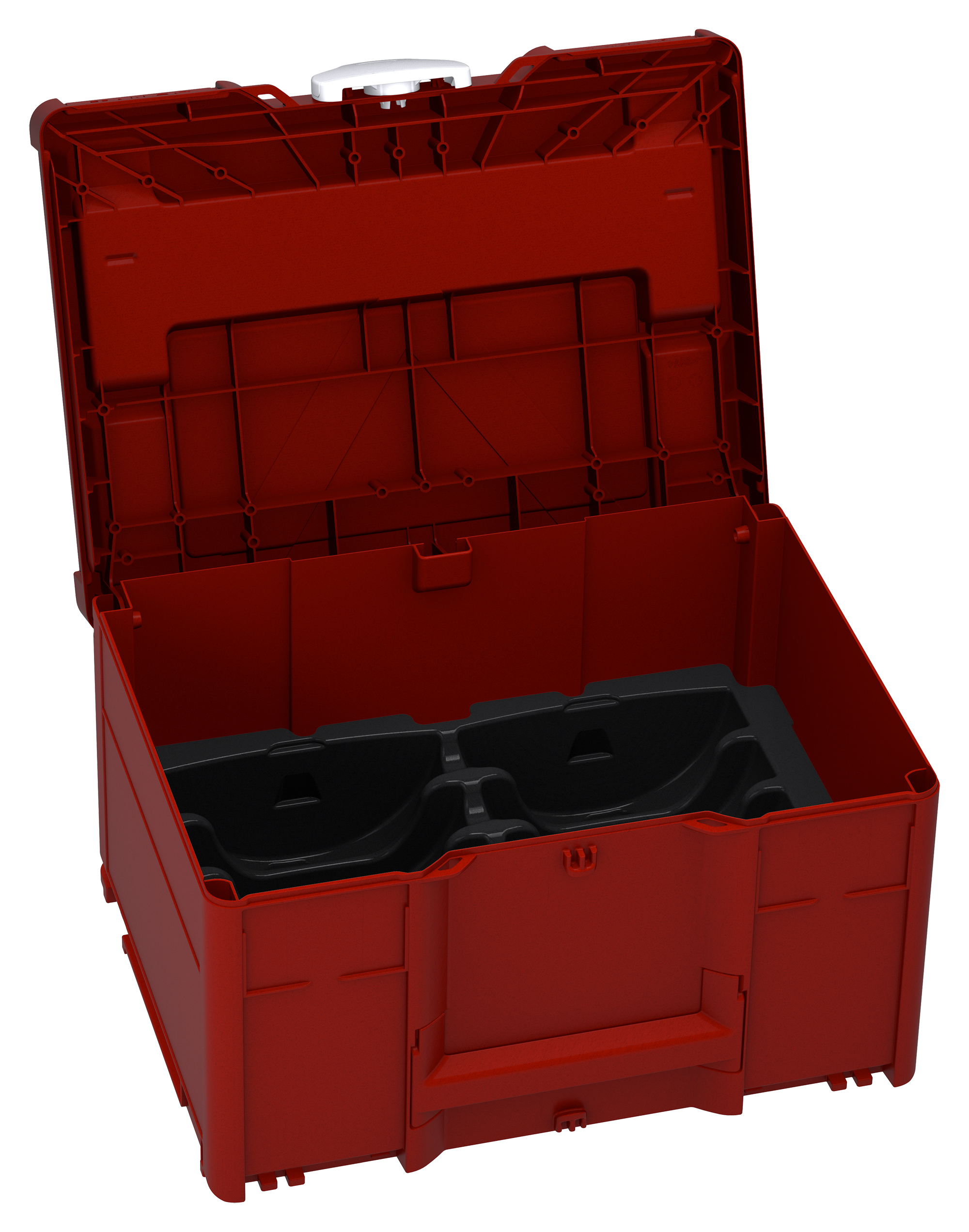 Corps Couleur: rouge carmin (RAL 3002) - Couleur de la poignée: rouge carmin (RAL 3002) - Couleur de la fermeture: gris clair (RAL 7035)