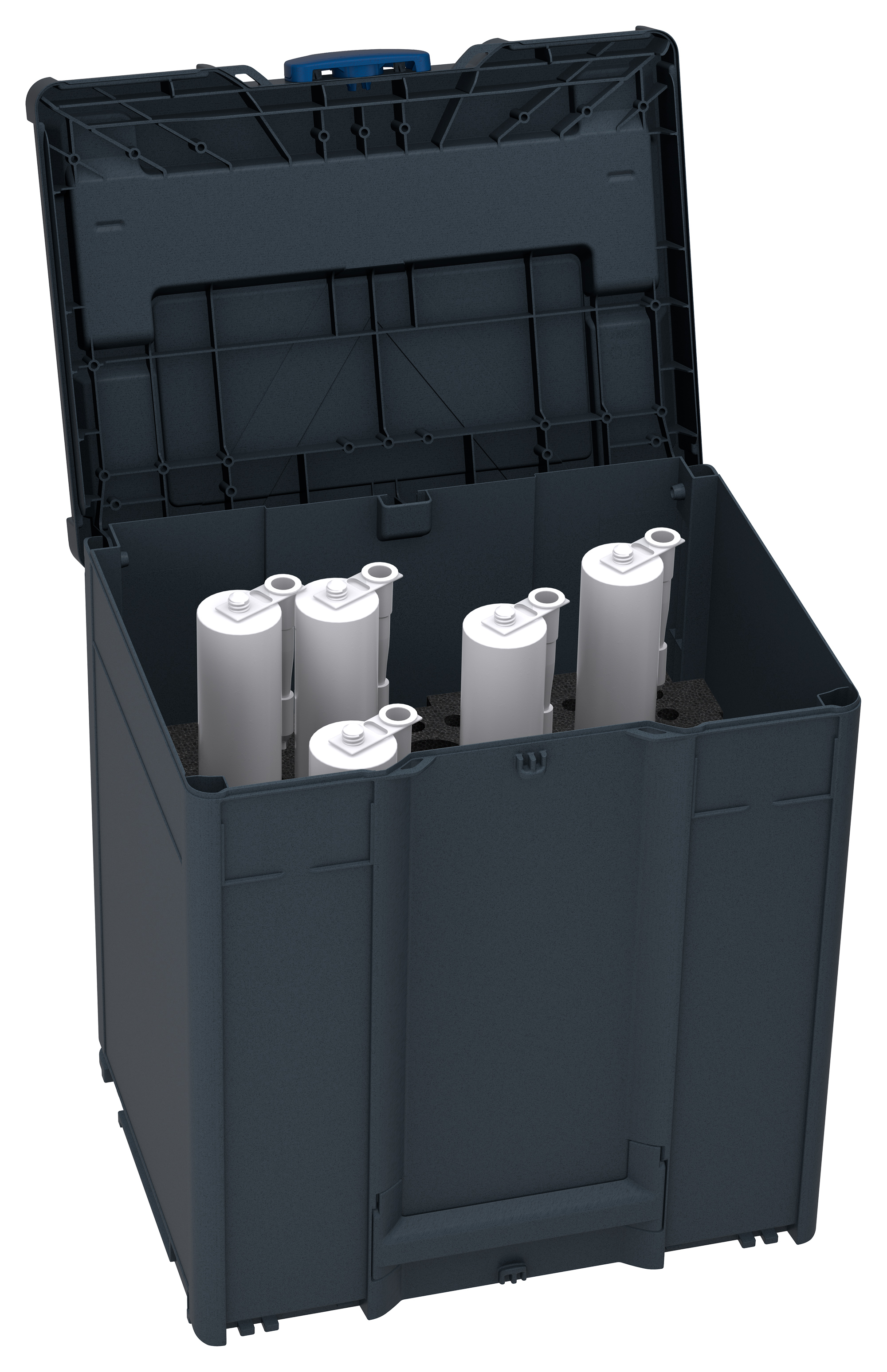 Corps Couleur: anthracite (RAL 7016) - Couleur de la poignée: bleu saphir (RAL 5003) - Couleur de la fermeture: bleu saphir (RAL 5003)