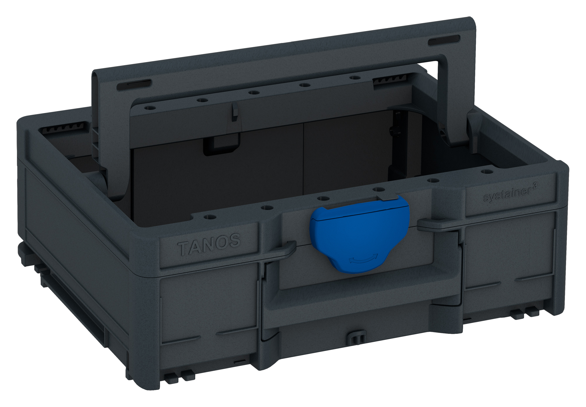 Korpus Farbe: Anthrazit (RAL 7016) - Verschluss Farbe: Signalblau (HKS 43 K)