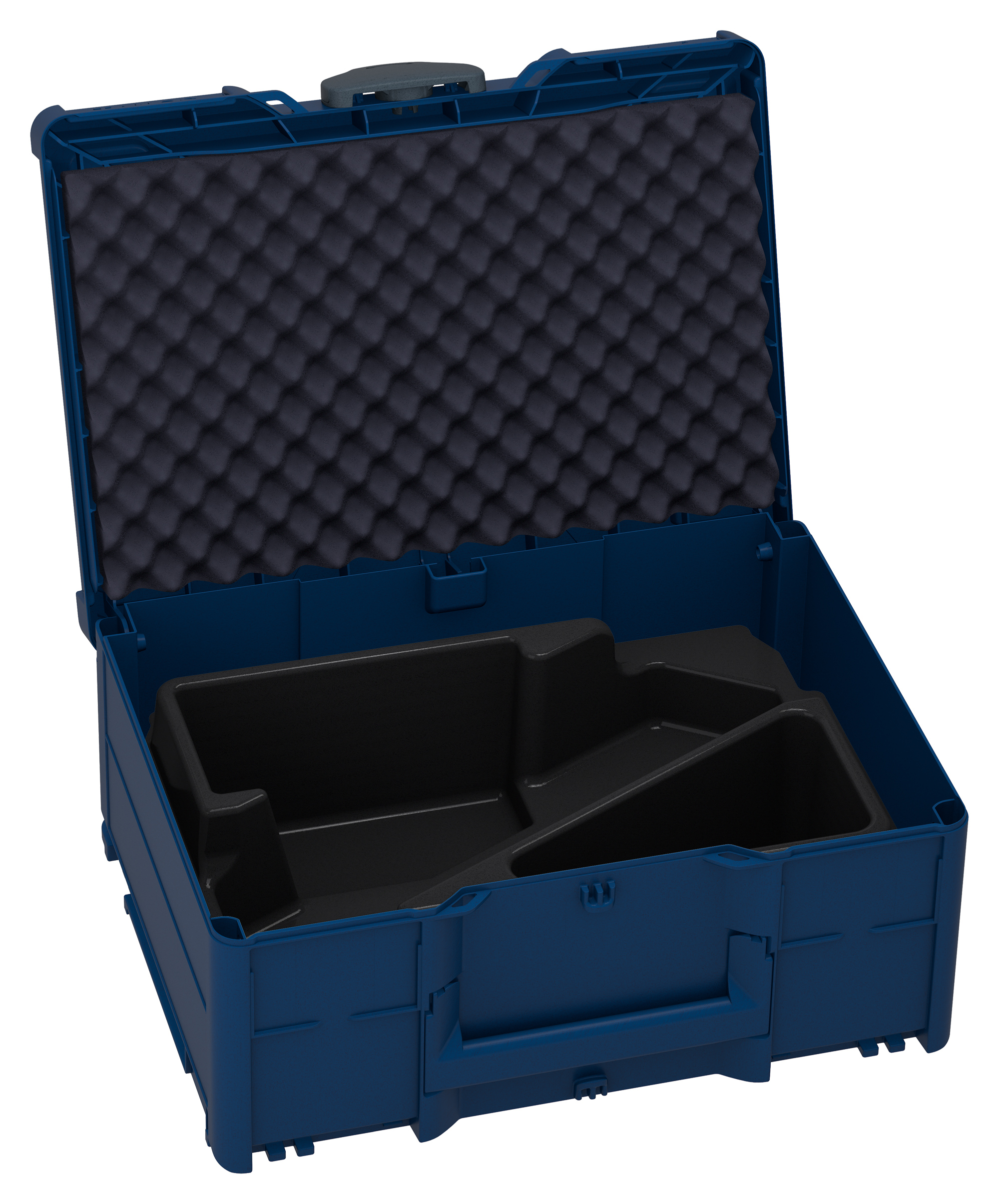 Kleur frame: Saffierblauw (RAL 5003) - Kleur handgreep: Saffierblauw (RAL 5003) - Kleur bevestigingsmiddel: Antraciet (RAL 7016)