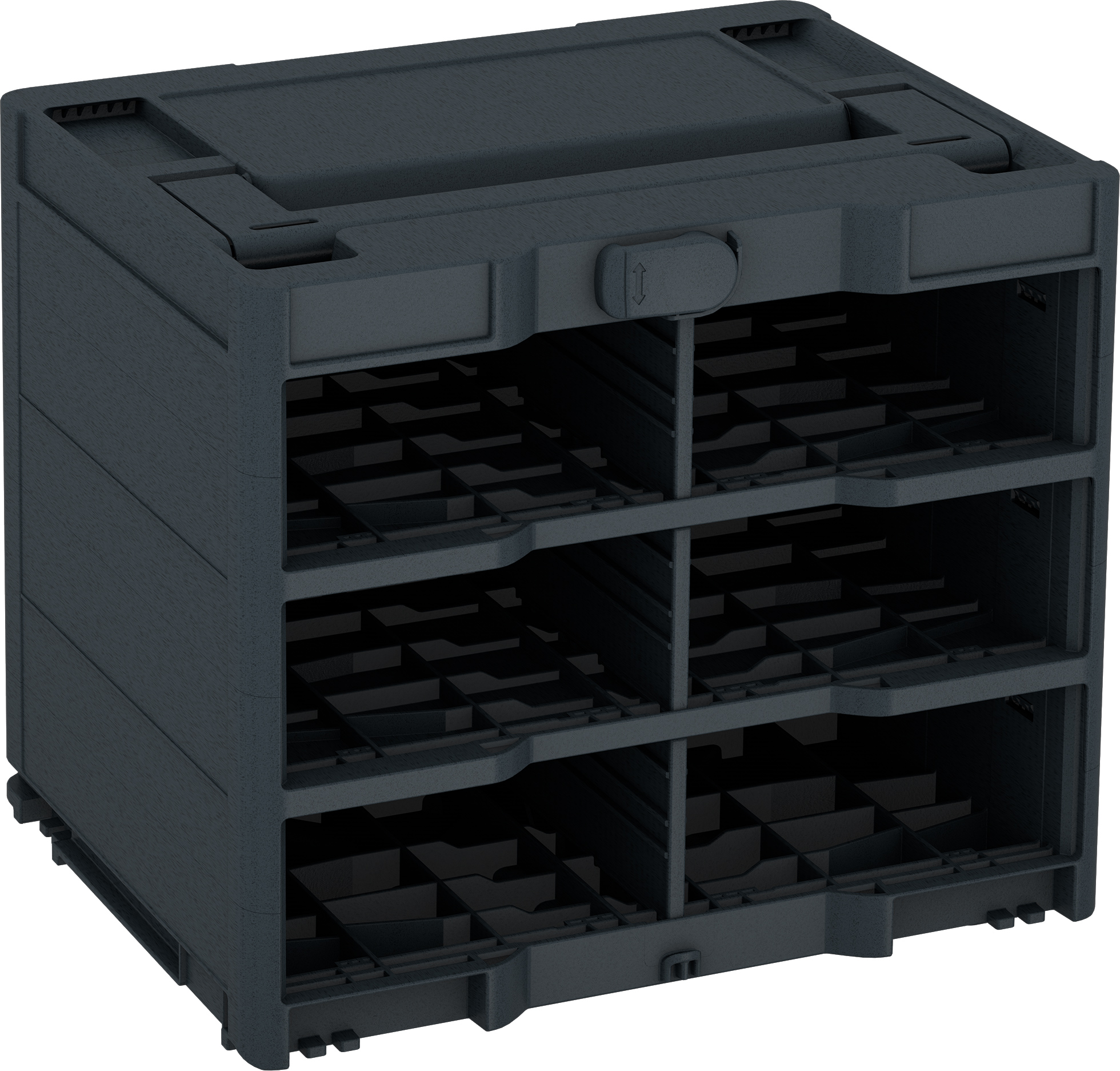Systainer³ Rack/0 M 337 - Korpus Farbe: Anthrazit (RAL 7016) - Griff Farbe:  Anthrazit (RAL 7016) - Verschluss Farbe: Anthrazit (RAL 7016)