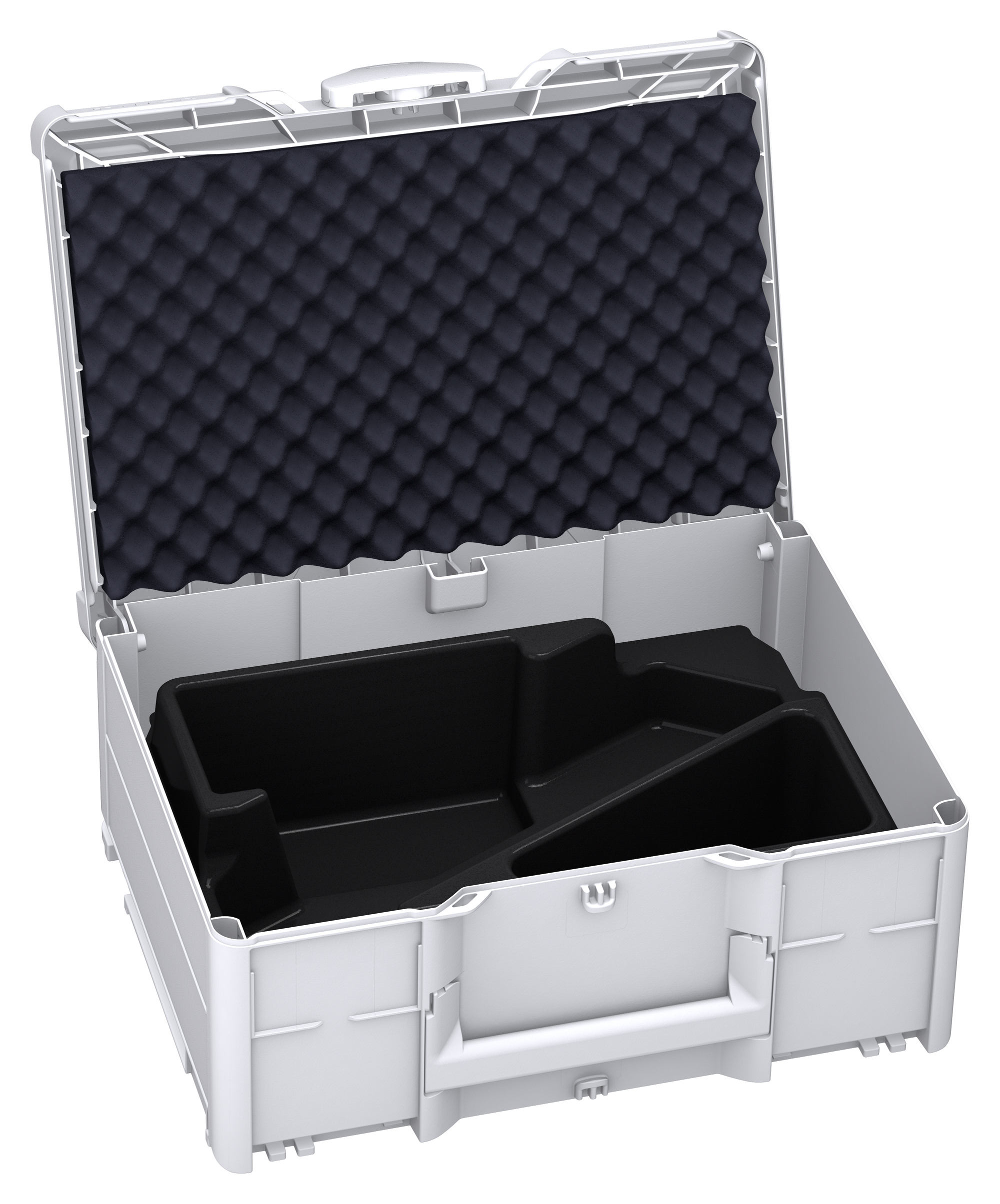 Korpus Farbe: Lichtgrau (RAL 7035) - Griff Farbe: Himmelblau (RAL 5015) - Verschluss Farbe:  Lichtgrau (RAL 7035)