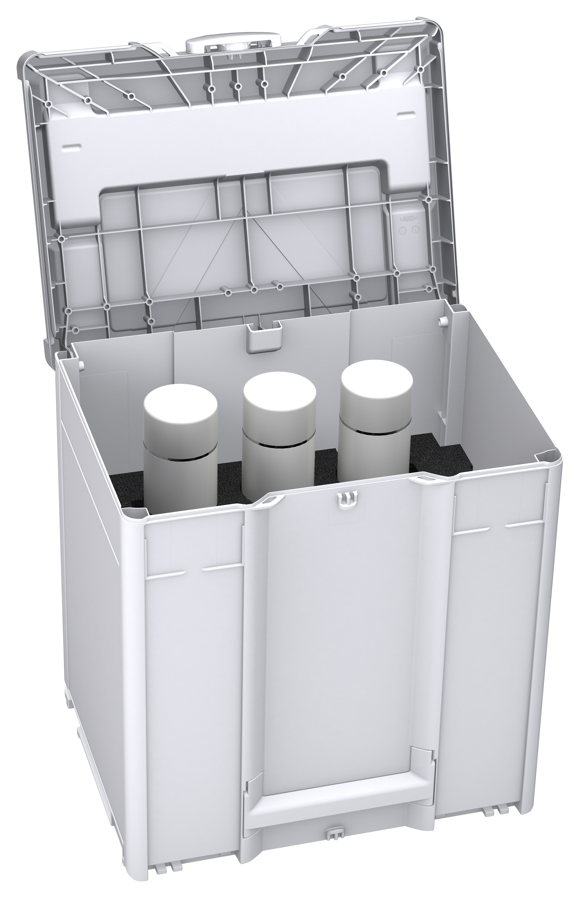 Korpus Farbe: Lichtgrau (RAL 7035) - Griff Farbe: Weiß (RAL 9016) - Verschluss Farbe:  Lichtgrau (RAL 7035)