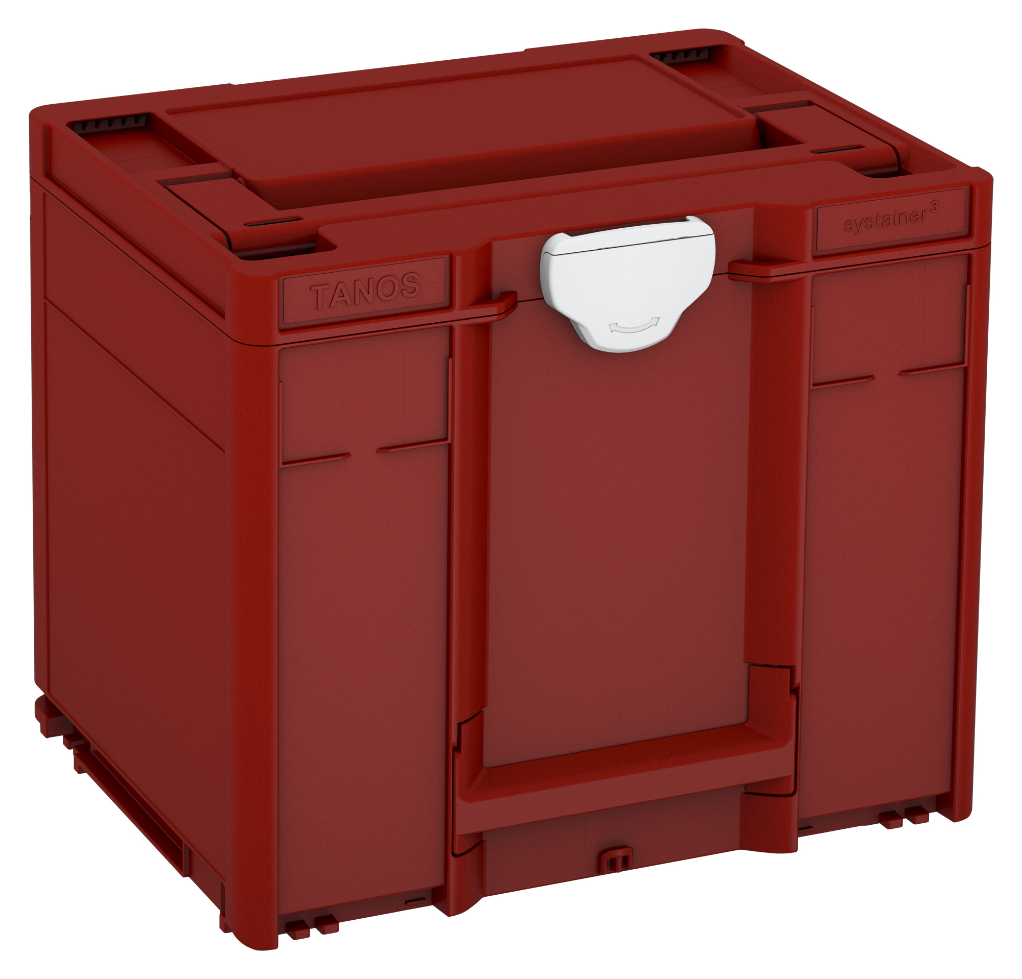 Korpus Farbe: Karminrot (RAL 3002) - Griff Farbe: Karminrot (RAL 3002) - Verschluss Farbe:  Lichtgrau (RAL 7035)