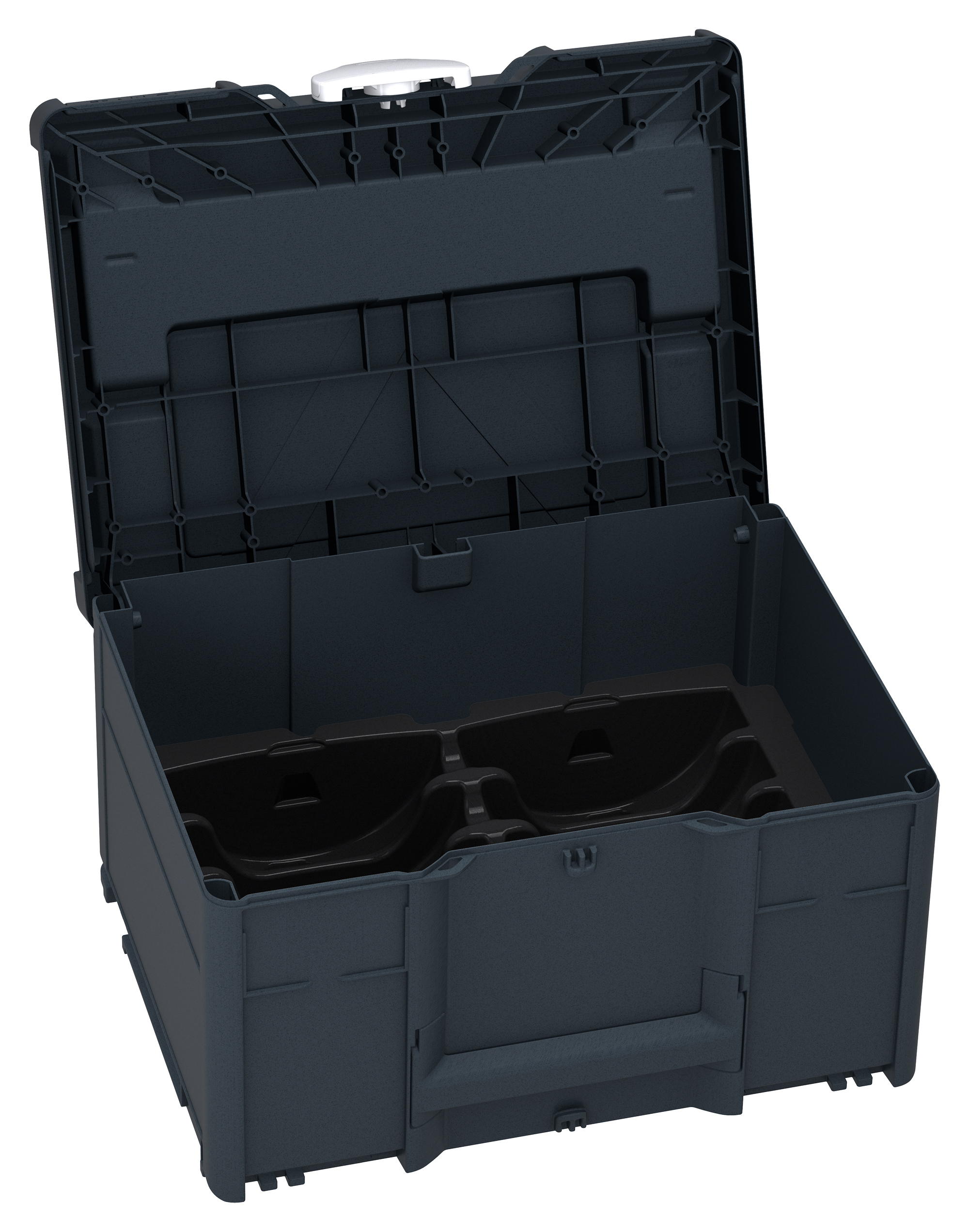 Kleur frame: Antraciet (RAL 7016) - Kleur handgreep: Karmijnrood (RAL 3002) - Kleur bevestigingsmiddel: Lichtgrijs (RAL 7035)