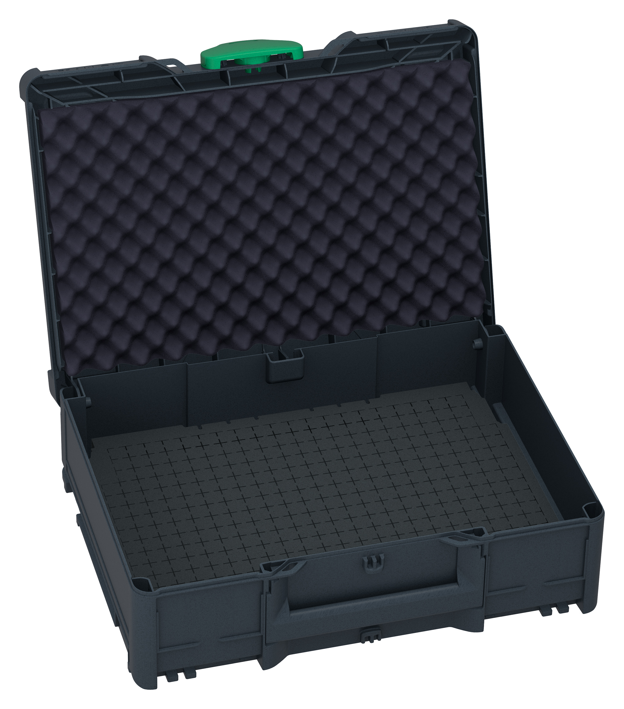 Corps Couleur: anthracite (RAL 7016) - Couleur de la poignée: anthracite (RAL 7016) - Couleur de la fermeture: vert signal (HKS 54 K)