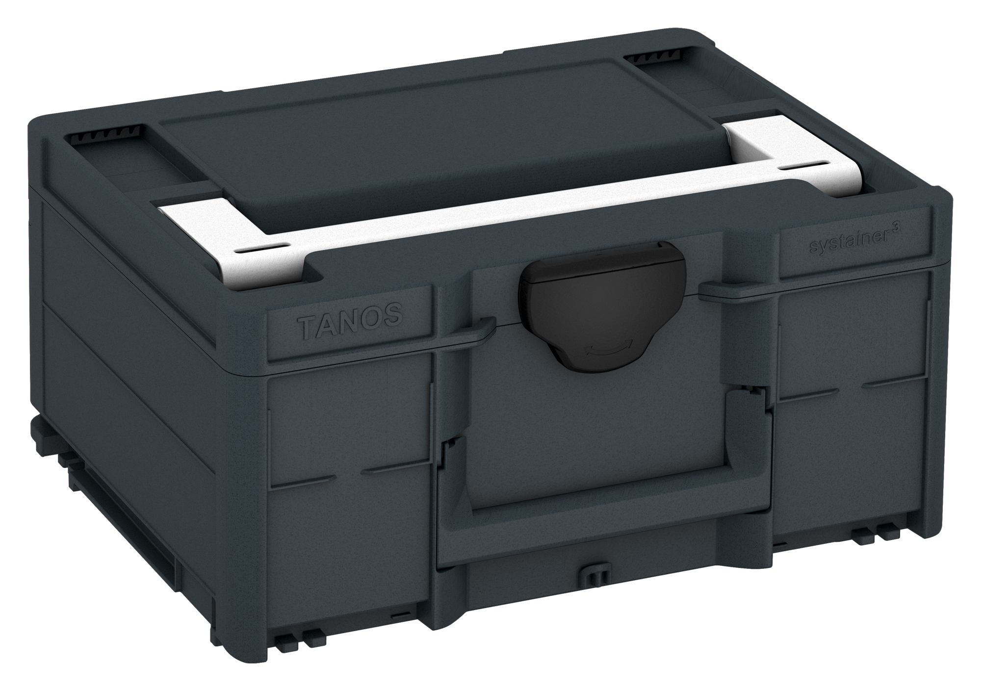 Korpus Farbe: Anthrazit (RAL 7016) - Griff Farbe: Weiß (RAL 9016) - Verschluss Farbe: Schwarz (RAL 9004)