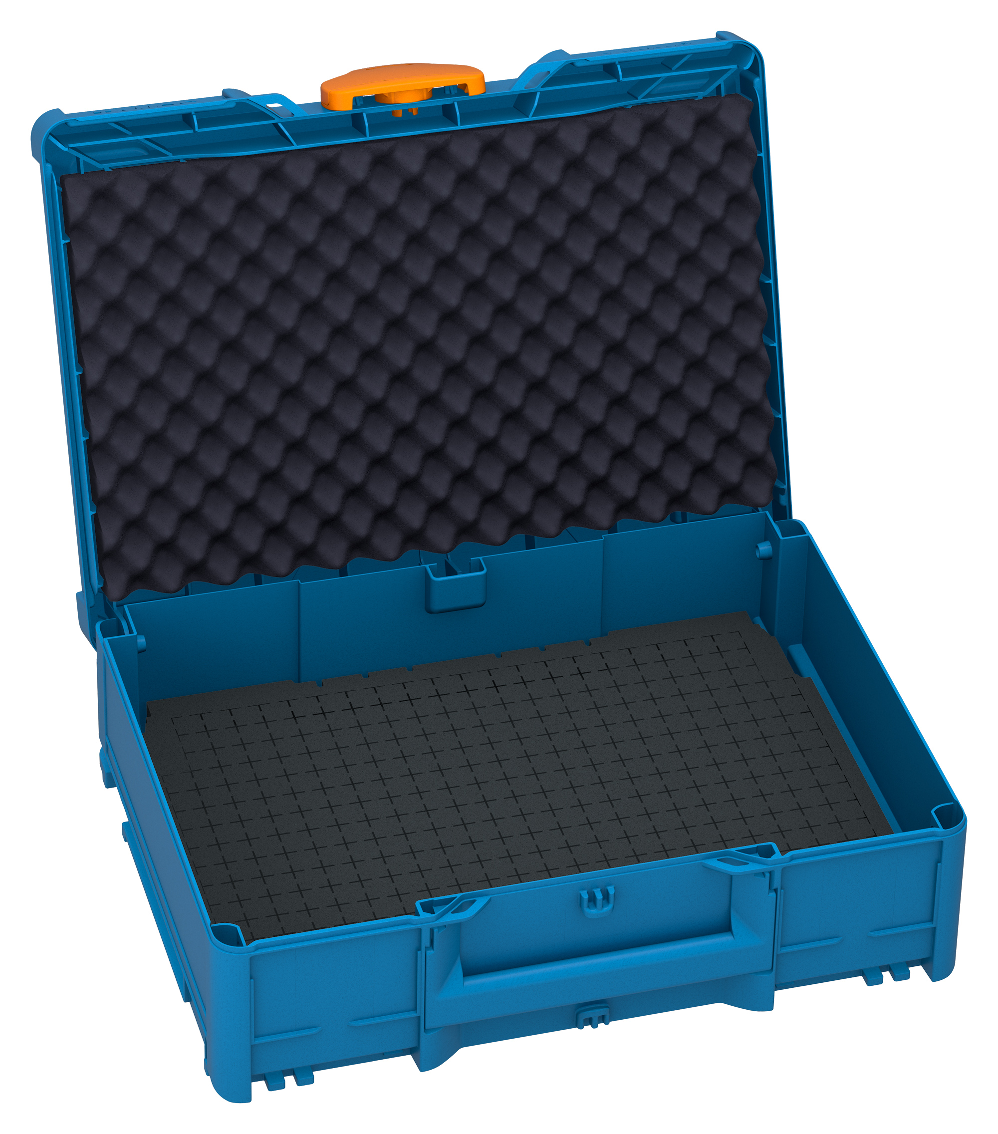 Corps Couleur: bleu ciel (RAL 5015) - Couleur de la poignée: bleu ciel (RAL 5015) - Couleur de la fermeture: orange foncé (RAL 2011)