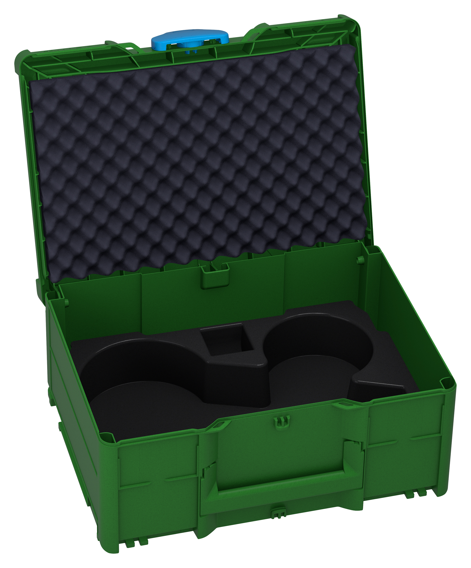 Corps Couleur: vert émeraude (RAL 6001) - Couleur de la poignée: vert émeraude (RAL 6001) - Couleur de la fermeture: bleu ciel (RAL 5015)