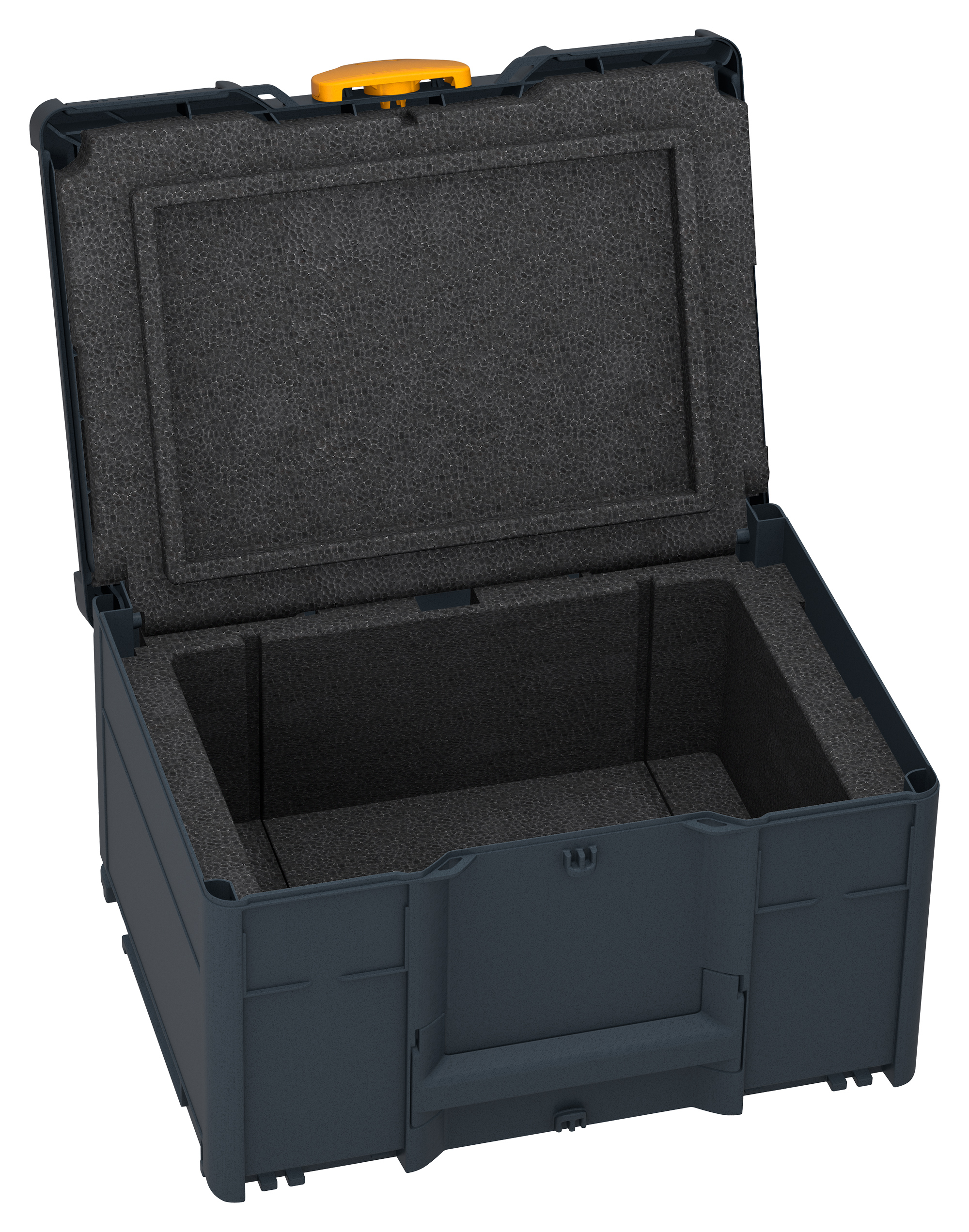 Corps Couleur: anthracite (RAL 7016) - Couleur de la poignée: bleu ciel (RAL 5015) - Couleur de la fermeture: jaune narcisse (RAL 1007)