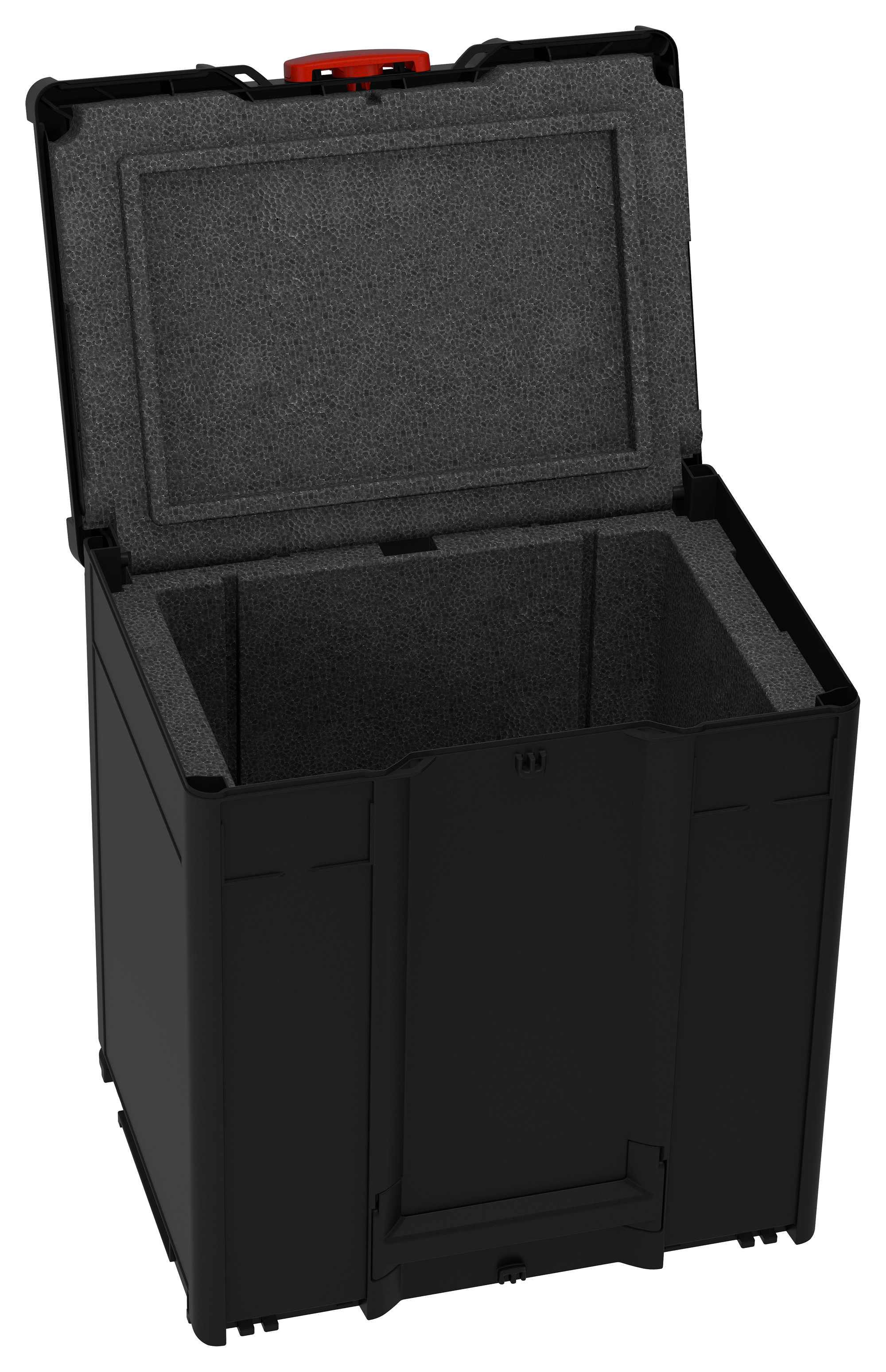 Korpus Farbe: Schwarz (RAL 9004) - Griff Farbe: Schwarz (RAL 9004) - Verschluss Farbe: Karminrot (RAL 3002)