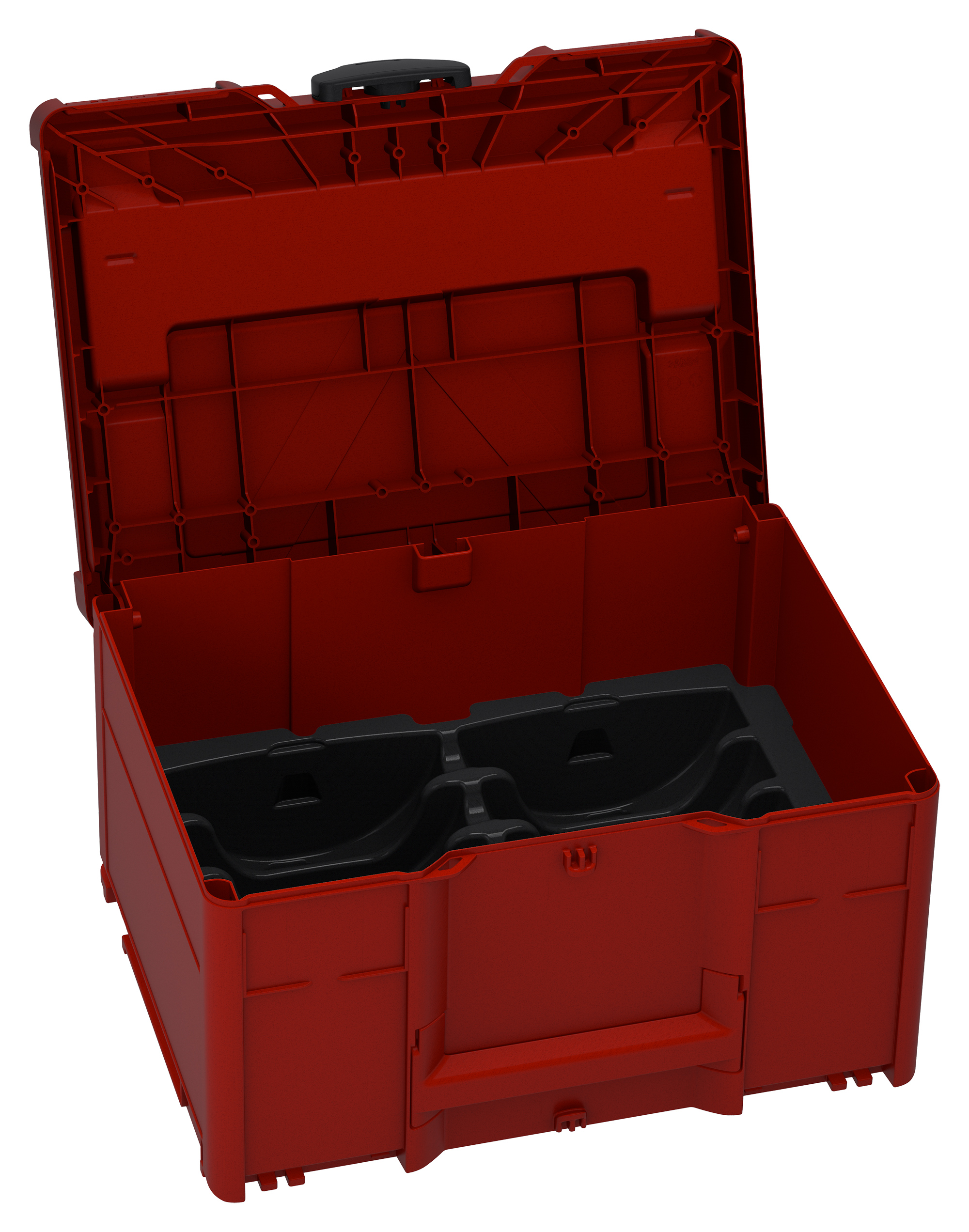 Corps Couleur: rouge carmin (RAL 3002) - Couleur de la poignée: rouge carmin (RAL 3002) - Couleur de la fermeture: noir (RAL 9004)