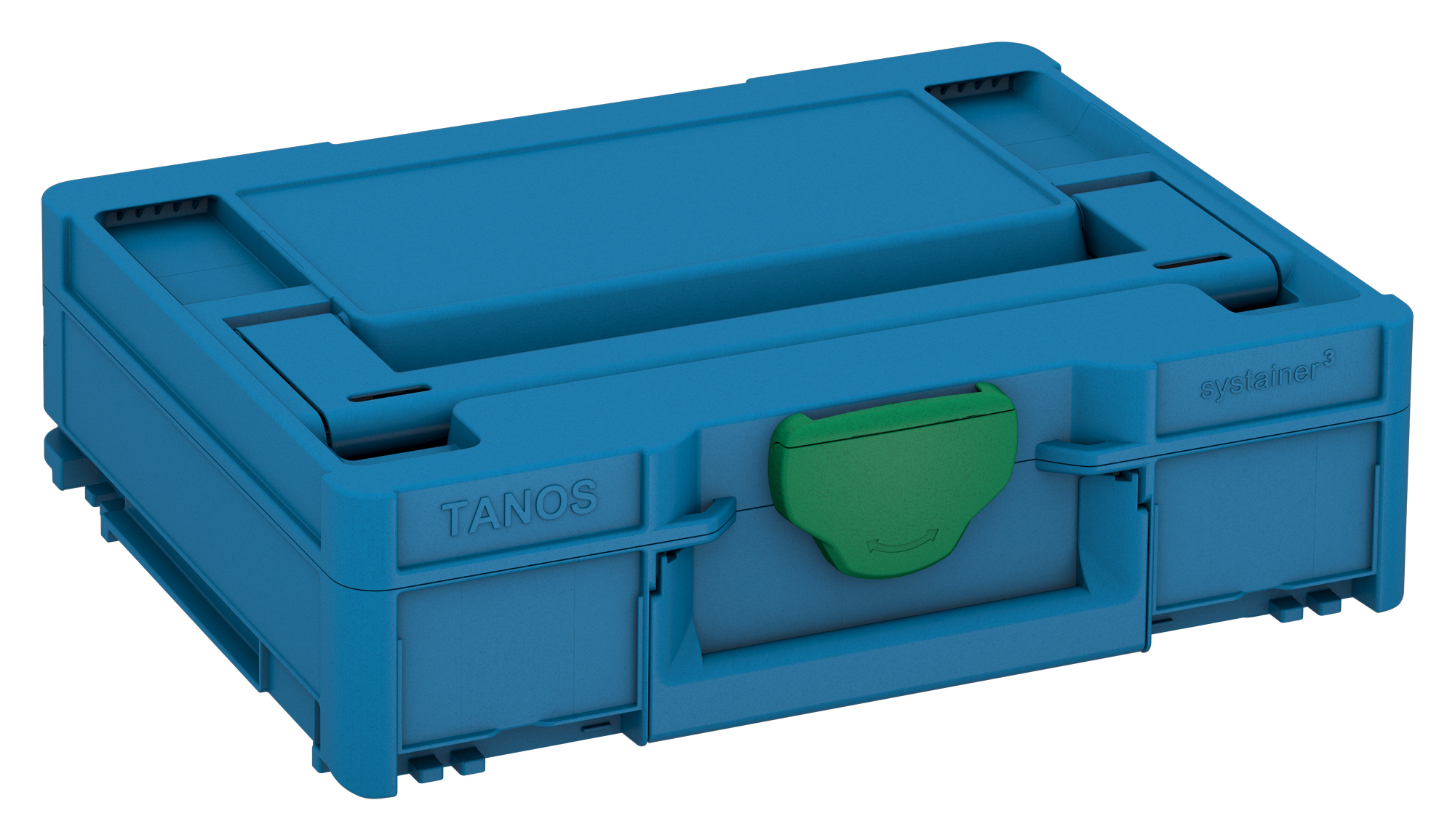 Corps Couleur: bleu ciel (RAL 5015) - Couleur de la poignée: bleu ciel (RAL 5015) - Couleur de la fermeture: vert signal (HKS 54 K)