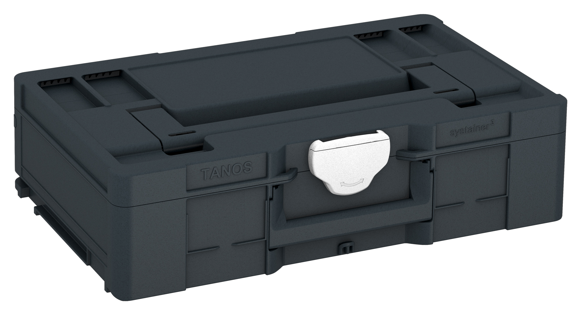 Korpus Farbe: Anthrazit (RAL 7016) - Griff Farbe:  Anthrazit (RAL 7016) - Verschluss Farbe: Weiß (RAL 9016)