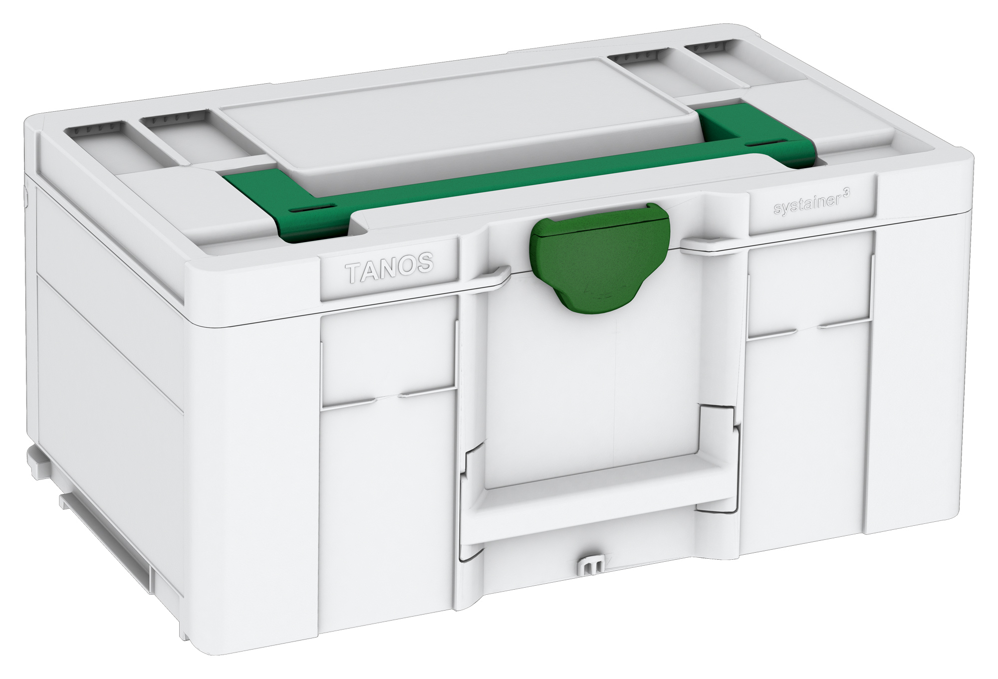 Kleur frame: Lichtgrijs (RAL 7035) - Kleur handgreep: Signaalgroen (HKS 54 K) - Kleur bevestigingsmiddel: Smaragdgroen (RAL 6001)