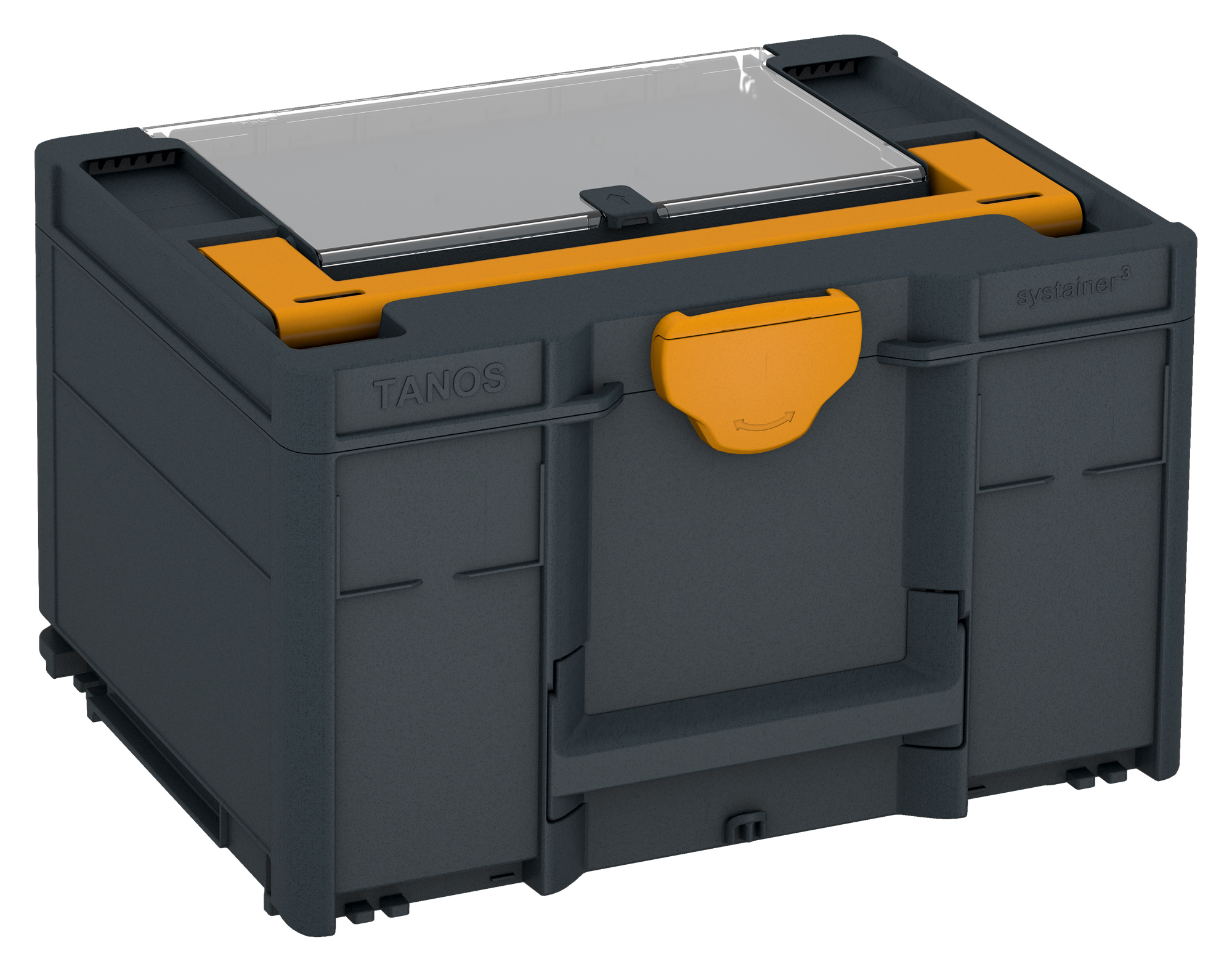 Korpus Farbe: Anthrazit (RAL 7016) - Griff Farbe: Narzissengelb (RAL 1007) - Verschluss Farbe:  Narzissengelb (RAL 1007)