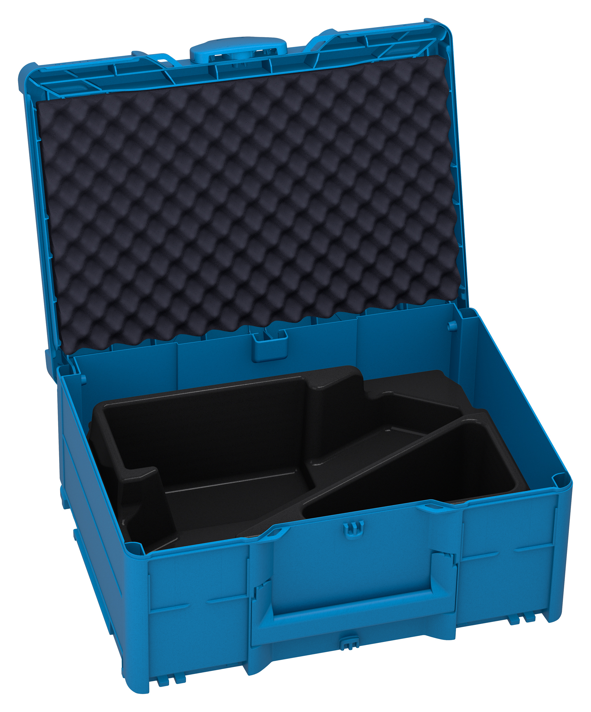 Korpus Farbe: Himmelblau (RAL 5015) - Griff Farbe: Tieforange (RAL 2011) - Verschluss Farbe: Himmelblau (RAL 5015)